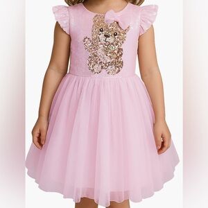 Pink Sequin Bear Dress